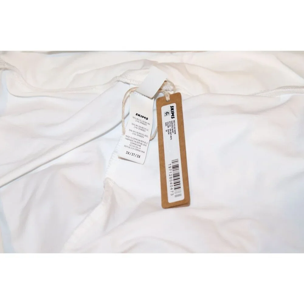 Skims Sarong White Wrap-Style High-Slit Skirt, 3XL NWT